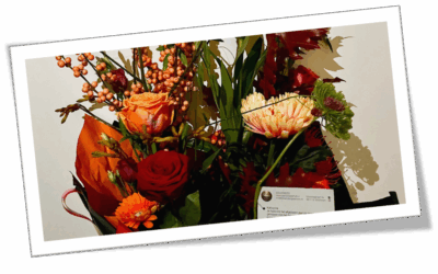 Geen veren, wel bloemen