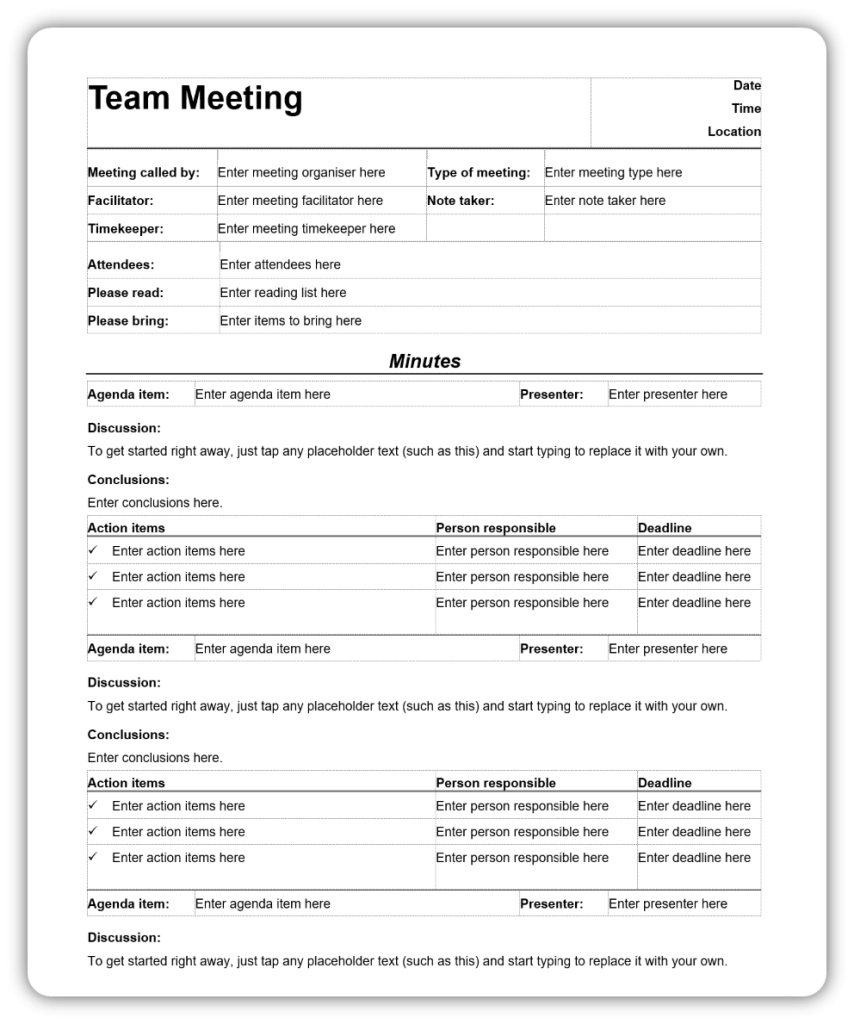 Meeting Minutes