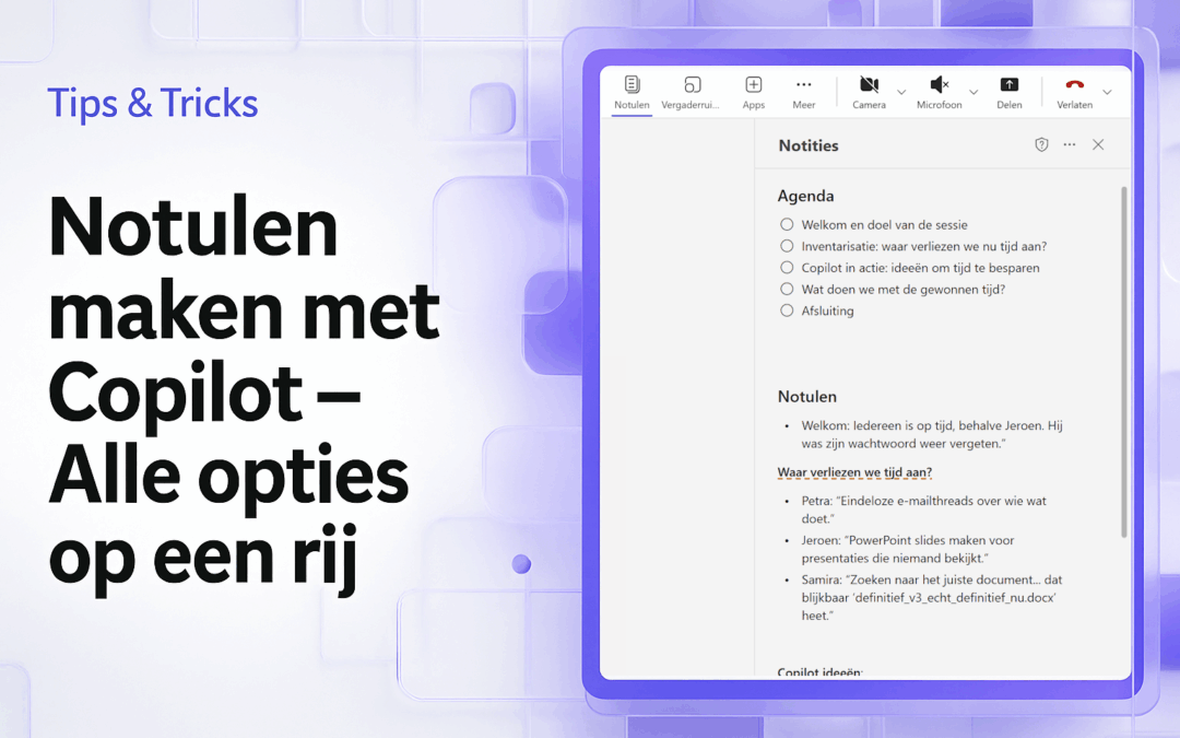 Vergaderverslagen maken met Copilot – Alle opties op een rij