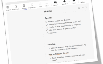 Gemakkelijk notuleren in Teams vergaderingen: alles op één plek